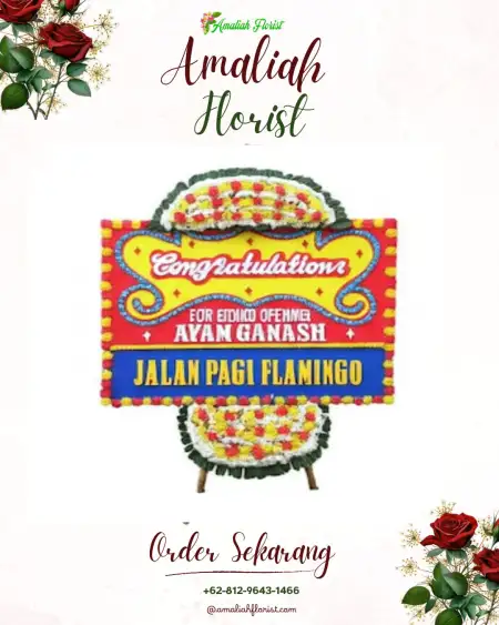 Sewa Papan Bunga Blokang